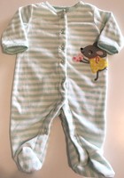 Carters Baby Girl Sleeper Fleece Pajama Size 3 Months