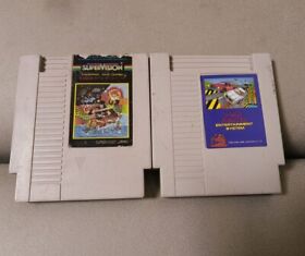 Seltene Nintendo NES-Wagenspiele. Supervision Pac Man and Road Fighter Hongkong 