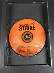 Soviet Strike (Sega Saturn, 1996) Game Disc with Back Cover Art TESTED