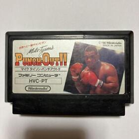 USED Mike Tyson Punch Out Nintendo Famicom NES 1987 HVC-PT Sports Boxing Japan