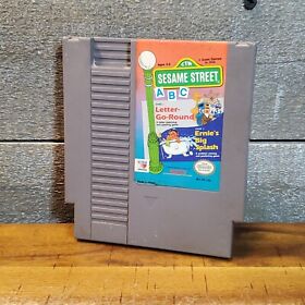 Nintendo NES - Sesame Street ABC - Letter Go Round / Earnie’s Big Splash - Used