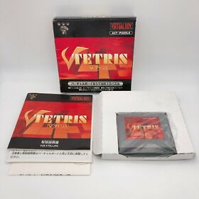 V Tetris Nintendo Virtual Boy VB Cartridge Box Manual New Japan