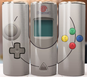 Dreamcast Controller Style Tumbler 20oz Travel Cup Mug Stainless Steel