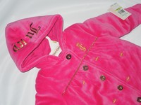 Juicy Couture infant girls pink insulated velour Pram snowsuit size 3 - 6 Month