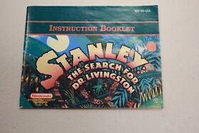 Stanley The Search For Dr. Livingston Instruction Manual Booklet Nintendo NES