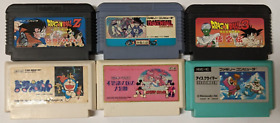Nintendo Famicom Lot of 6 - Ice Climber - Dragon Ball - Mickey - Doraemon -Ncx08