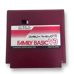 Nintendo Famicom FC FAMILY BASIC V3 Japanese Edition Very Good