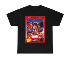 Tag Team Wrestling NES Retro Video Game Unisex Heavy Cotton Black Tee VHS Gaming