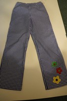 Girls KELLYS KIDS Royal Blue Checked Twill Pants Size 12 NEW NWT