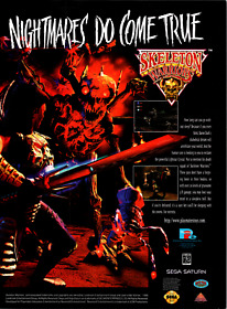 1996 Skeleton Warriors Sega Saturn Video Game Vintage Print Ad/Poster