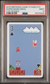 Mario Koopa 3 Spades Poker Playing Cards NAP-04 2015 NES Nintendo PSA 9 POP 1