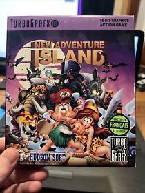 New Adventure Island TurboGrafx 16 - Complete in box, CIB, with French add-in