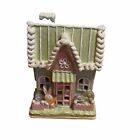 Easter Gingerbread House Light Up Bunny Rabbit Pastel Tabletop Decor 9.75