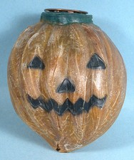 1920s-1930s Halloween Celluloid-like Light Bulb Shade Cover Jack-o-Lantern Witch