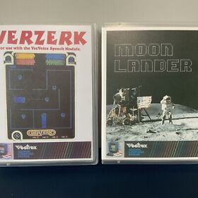 Vectrex 2 Game Lot Moon Lander and Verzerk SUPER RARE!!!