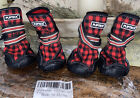 Pupteck Waterproof Dog Shoes Size 11 Red & Black Plaid Waterproof NEW