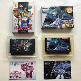 Parodius da! Gradius Famicom FC NES set of 2 games Japan import