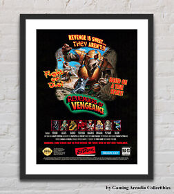 Revengers Of Vengeance Sega CD Glossy Promo Ad Poster Unframed G4083
