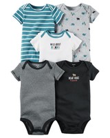New Carter's 5 Pack Bodysuits Bear Hugs Please NWT Size NB 3m 6m 9m 12m 18m 24m