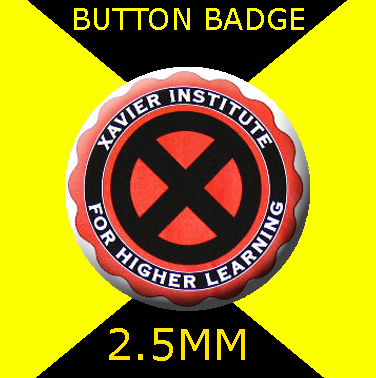 x-men xavier school logo - cult - button badge