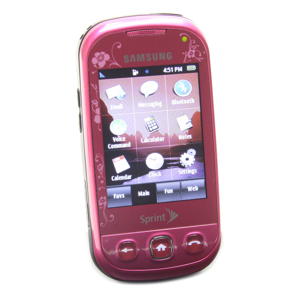 Samsung SEEK SPHM350 Sprint Cell Phone PINK slider keyboard EVDO 3G
