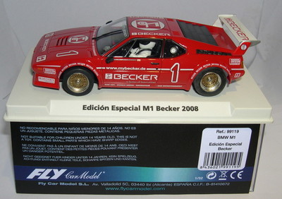 FLY 99119 SLOT CAR BMW M1 1 EDICION SPECIAL BECKER 2008 MB