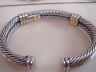 $1950 DAVID YURMAN 14/K GOLD , SS DOUBLE CABLE MENS BRACELET