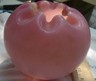 Rose Bowl  Vase Satin Cased Glass Pink