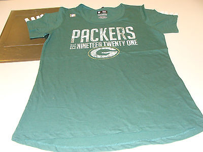 2012 NFL Ladies Women Green Bay Packers S DL II Short Sleeves T Shirt Football