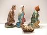 Christmas Nativity Figures Joseph Mary Baby Jesus Wiseman Lg Paper Mache Old