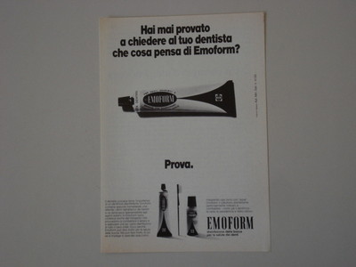 advertising Pubblicità 1977 EMOFORM