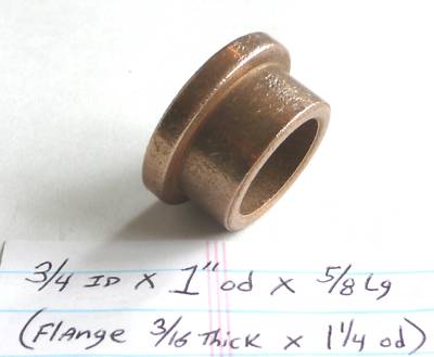 Bronze Flange Bushing Sleeve Bearing New 5//8 id x 7//8 od x 1 Brass Engine F10