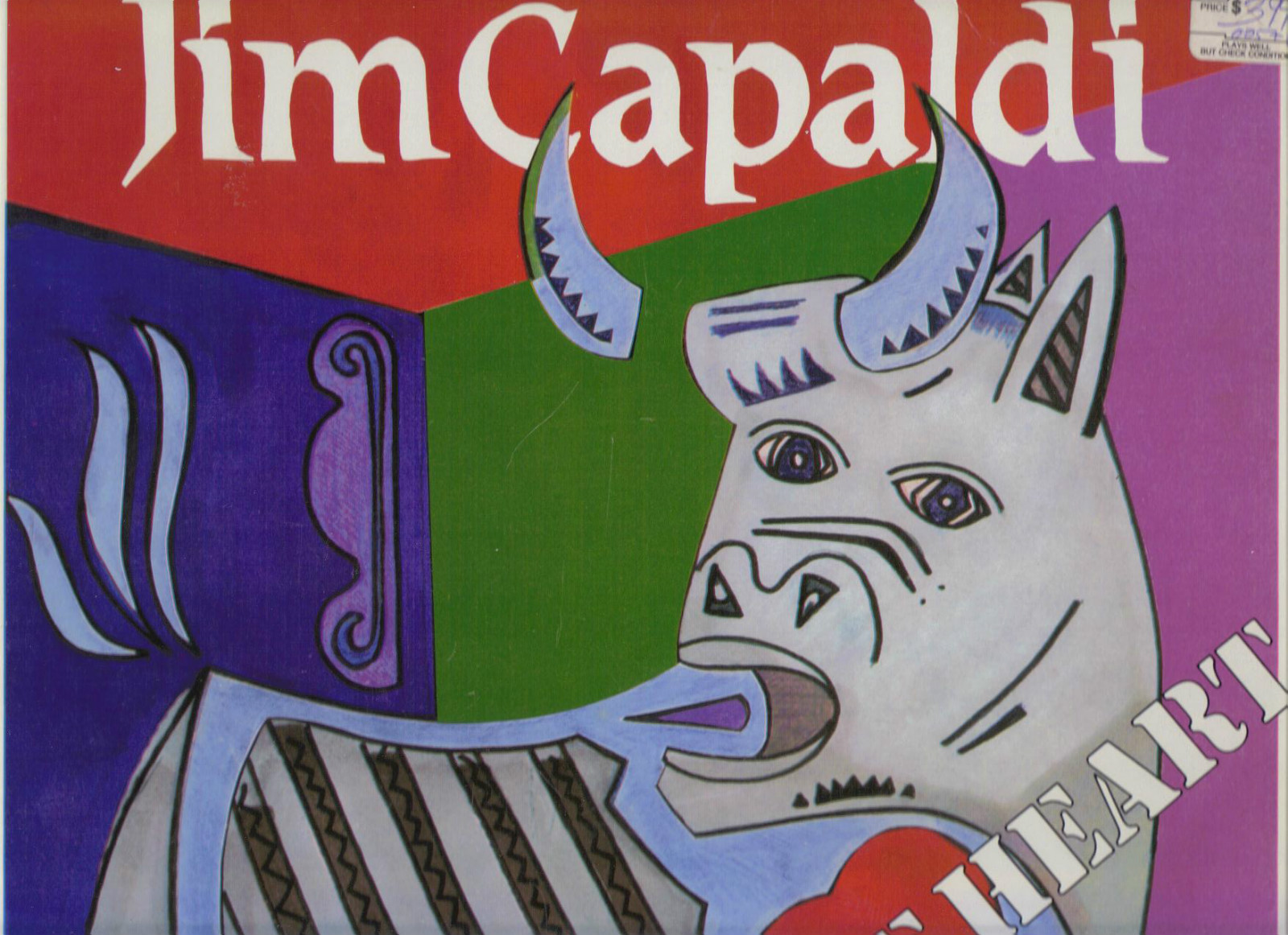 洋楽 Jim Capaldi Fierce Heart CD Jim Capaldi – Fierce Heart – Vinyl (LP, Album), 1983