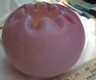 Rose Bowl  Vase Satin Cased Glass Pink