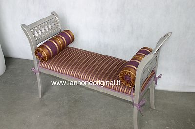 DIVANETTO DORMOUSE PANCHETTA IMBOTTITA  INGRESSO COLORE ARGENTO PATINATO
