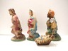 Christmas Nativity Figures Joseph Mary Baby Jesus Wiseman Lg Paper Mache Old