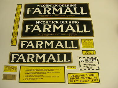 MCCORMICK DEERING  Regular Tractor Decal Ser - NEW FREE SHIPPING