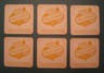 6 COUNT 1960s FALSTAFF BREWERY BEER 2 SIDED 3 ½” BAR TAVERN COASTERS ST LOUIS