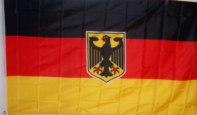 GERMANY GERMAN W/ EAGLE  FLAG NEW 3x5 ft better quality DOUBLE SIDED