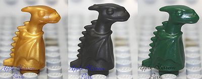 NEW Lego Lot/3 BABY DRAGON -Norbert Statue Minifig/Minifigures -Black Green Gold