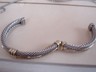 $1950 DAVID YURMAN 14/K GOLD , SS DOUBLE CABLE MENS BRACELET