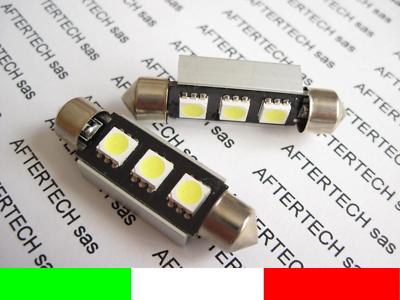 2pz LAMPADINE 3 LED luci targa SILURO 42mm NO ERRORE N2