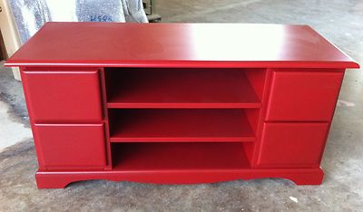 MOBILE PORTA TV BASSO COUNTRY  SOGGIORNO  FINITURA LACCATO ROSSO
