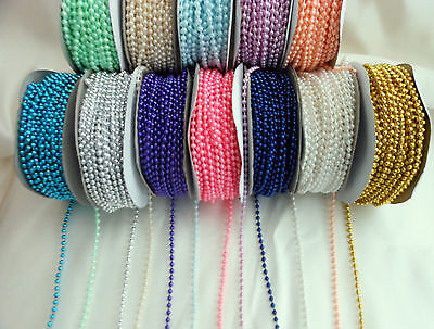 BUY 1 GET 1 FREE****PEARL BEAD STRING 3mm x 3 Metres  Wedding favours/crafts etc