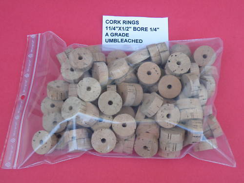 Chicago Mall Same day shipping 100 CORK RINGS 1 4