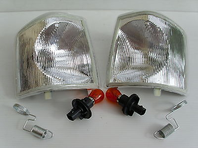 LAND ROVER DISCOVERY 1 CLEAR LAMPS LIGHTS FRONT INDICATORS - PAIR - NEW LAMPS
