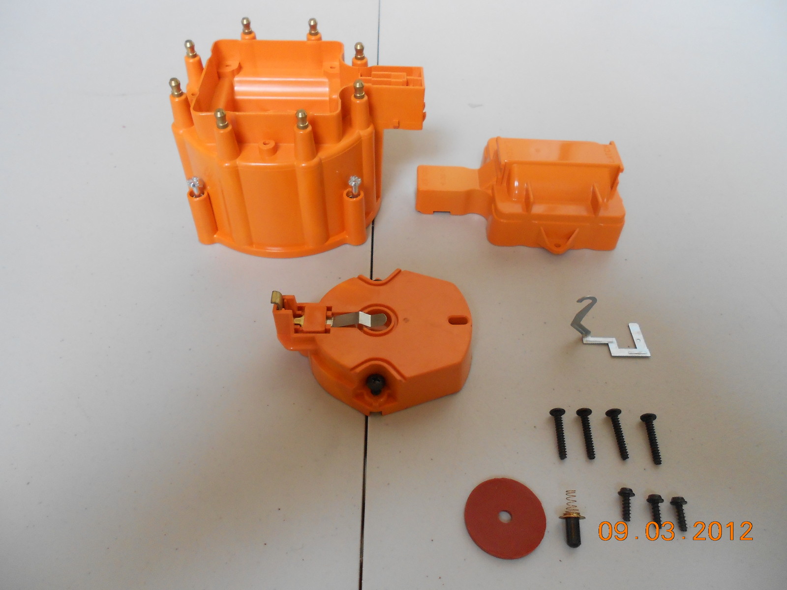 HEI Distributor Cap, Coil Cover & Rotor Kit*ORANGE* GMCHEVYPONTIAC
