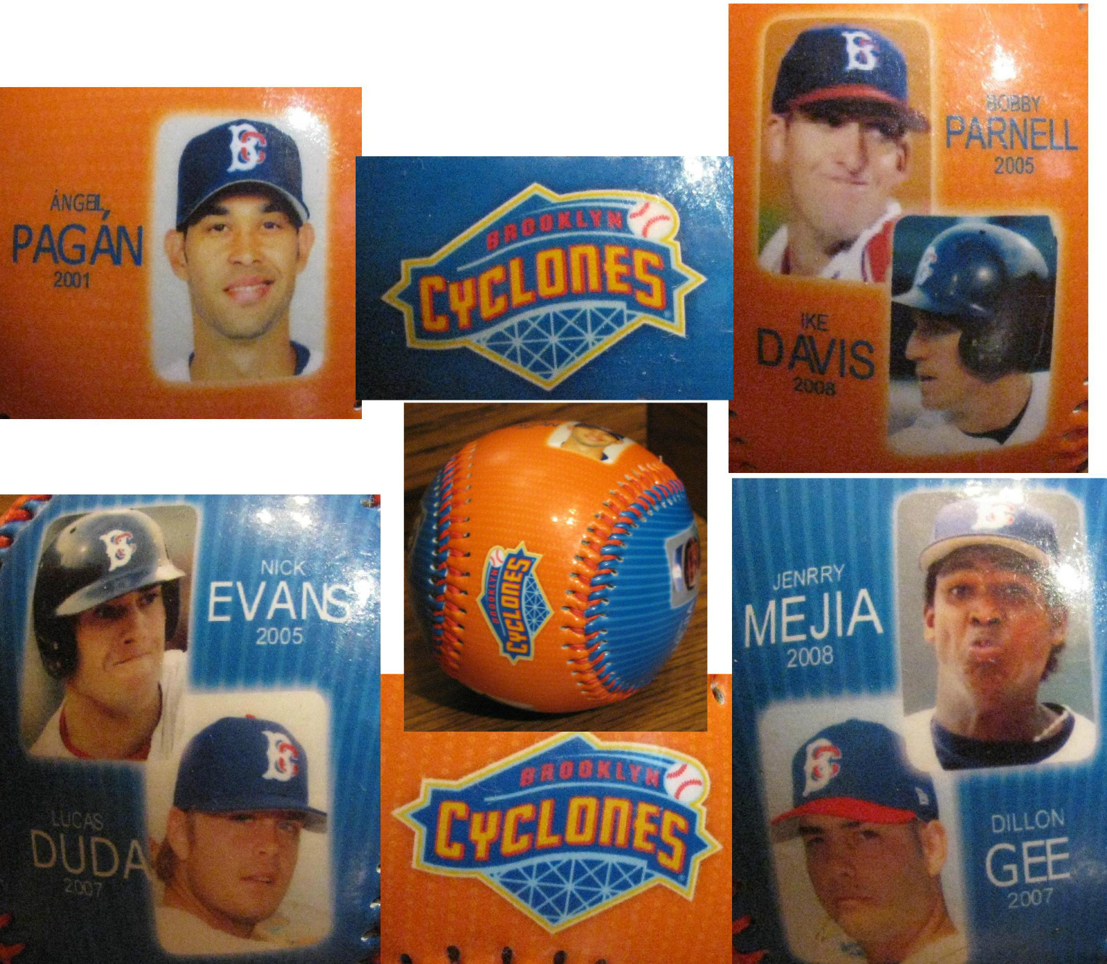 Brooklyn Cyclones METS Colors STAR BALL Pagan Parnell Davis Evans Duda  Mejia Gee