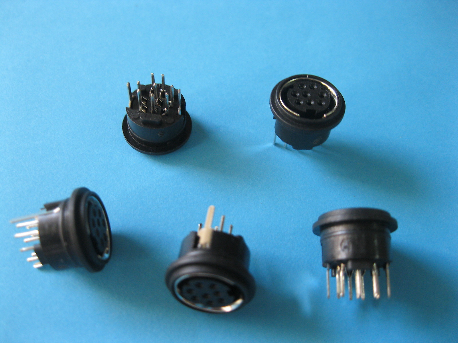 20+Pcs+Mini+8+Pin+DIN+Jack+Circular+PCB+Mount+Female+Connector for sale