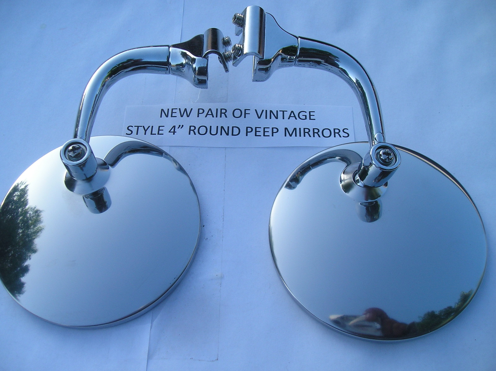 NEW RIGHT AND LEFT VINTAGE STYLE PEEP SIDE VIEW MIRRORS ! 945 eBay